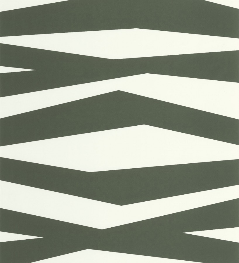 Papel pintado abstracción lineal en relieve arenoso tono verde oscuro  Ibiza Intertwined 684395