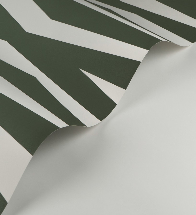 Papel pintado abstracción lineal en relieve arenoso tono verde oscuro  Ibiza Intertwined 684395