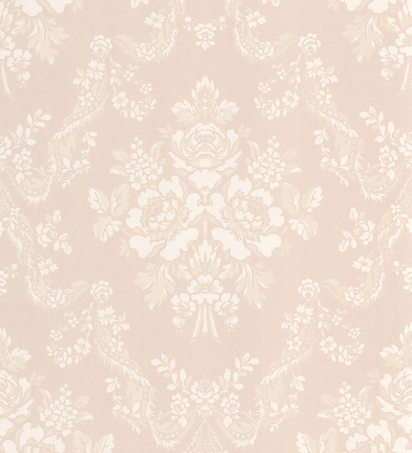Papel pintado damasco rosa empolvado estilo romántico  Adelheid Ornate 684426