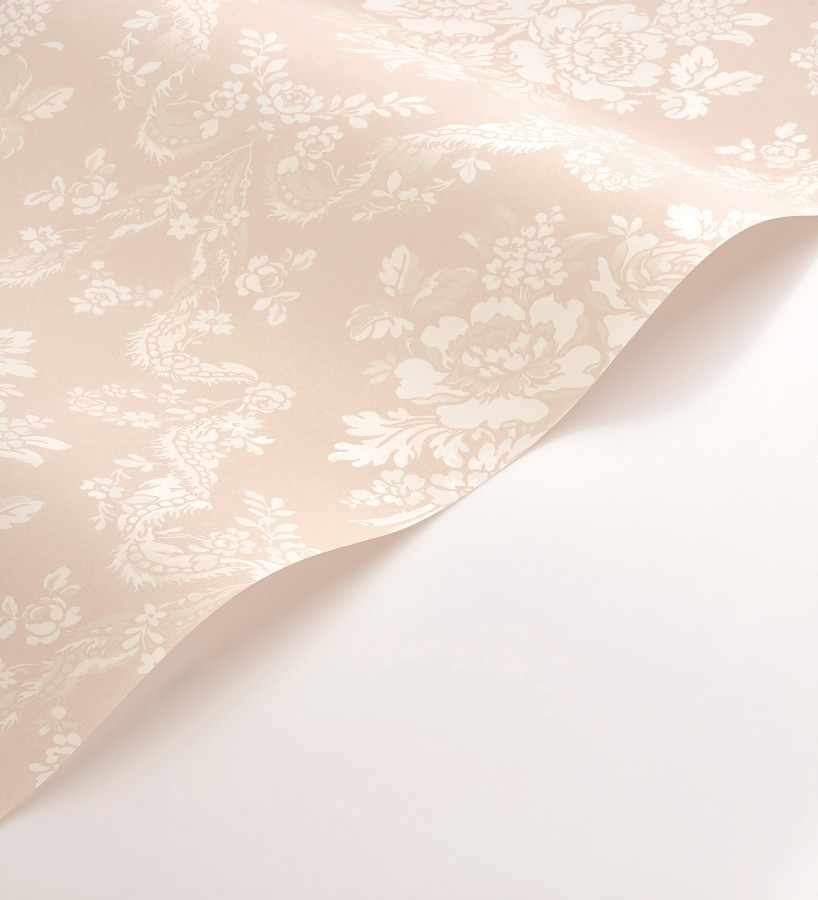 Papel pintado damasco rosa empolvado estilo romántico  Adelheid Ornate 684426