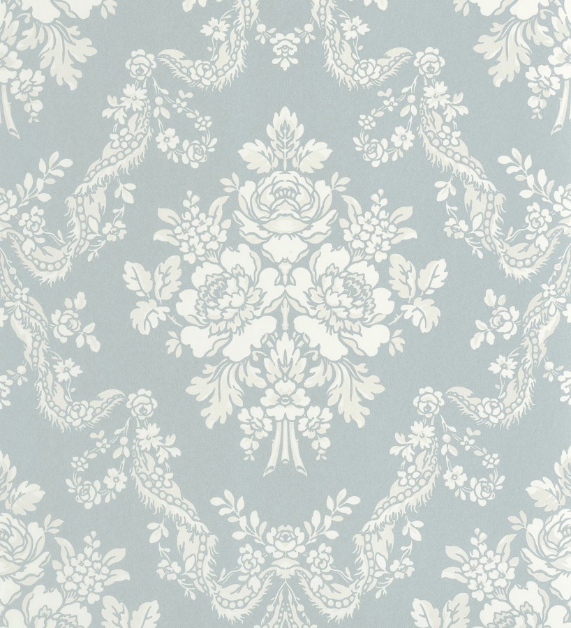 Papel pintado damasco azul reina estilo romántico  Adelheid Ornate 684427