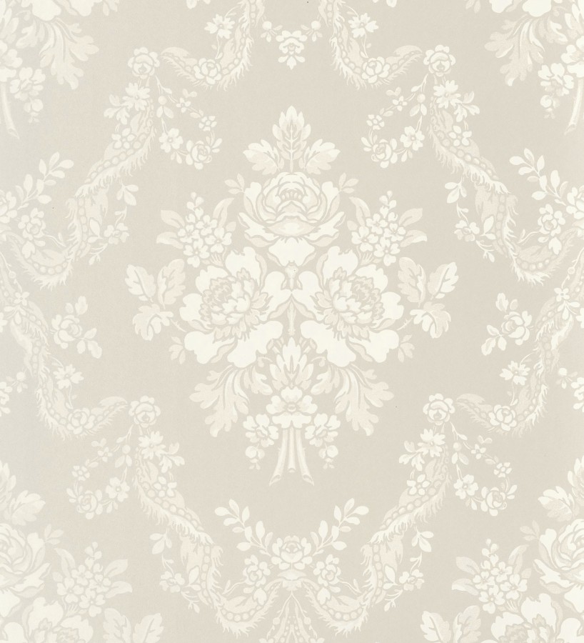Papel pintado damasco beige neutro estilo romántico  Adelheid Ornate 684428