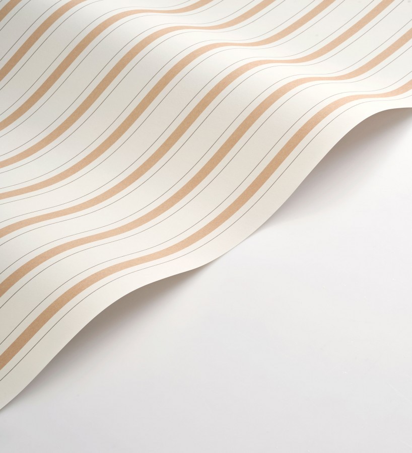 Papel pintado rayas clásicas finas ocre  Albert Stripes 684437
