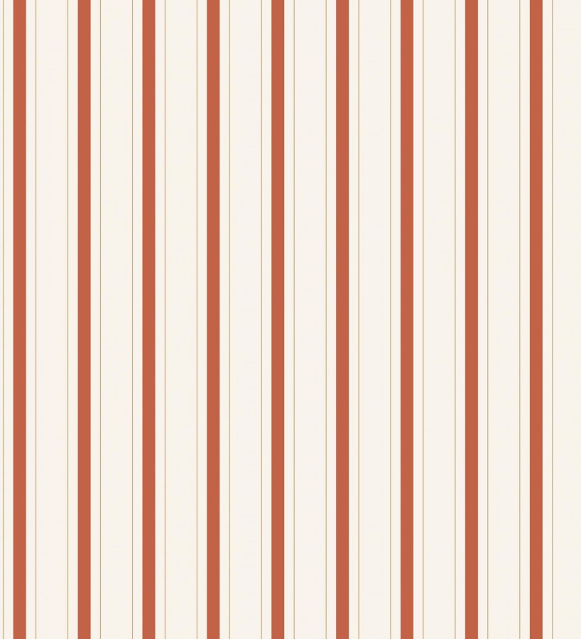 Papel pintado rayas clásicas finas en rojo  Albert Stripes 684440