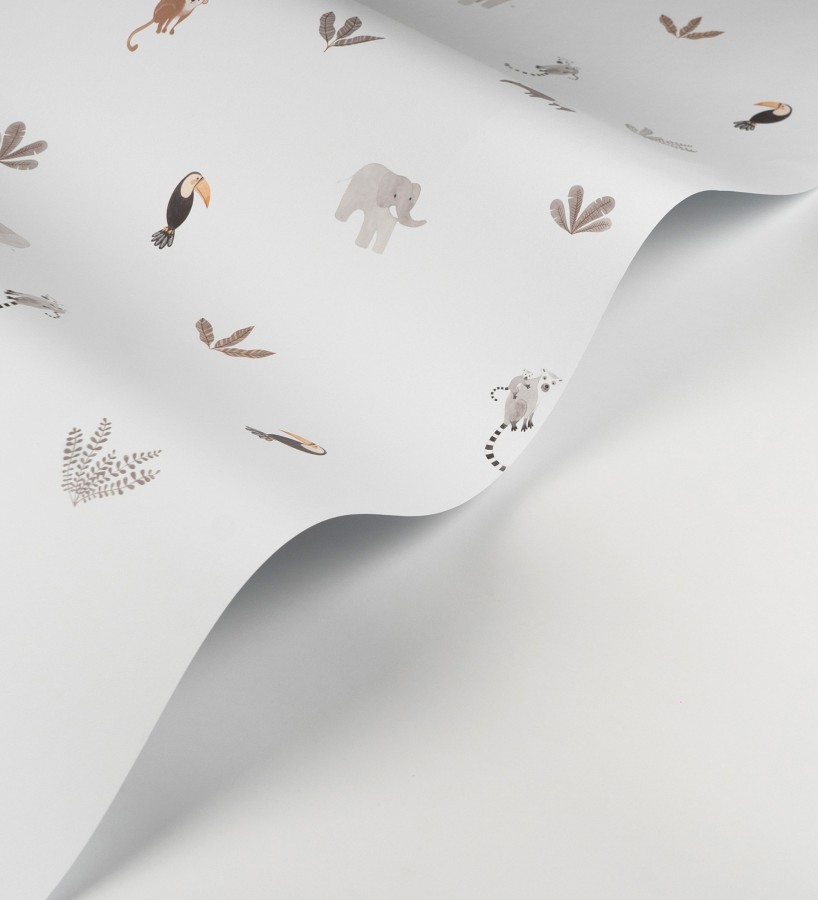 Papel pintado selva infantil con animales y plantas  Sahara Spirit 684458