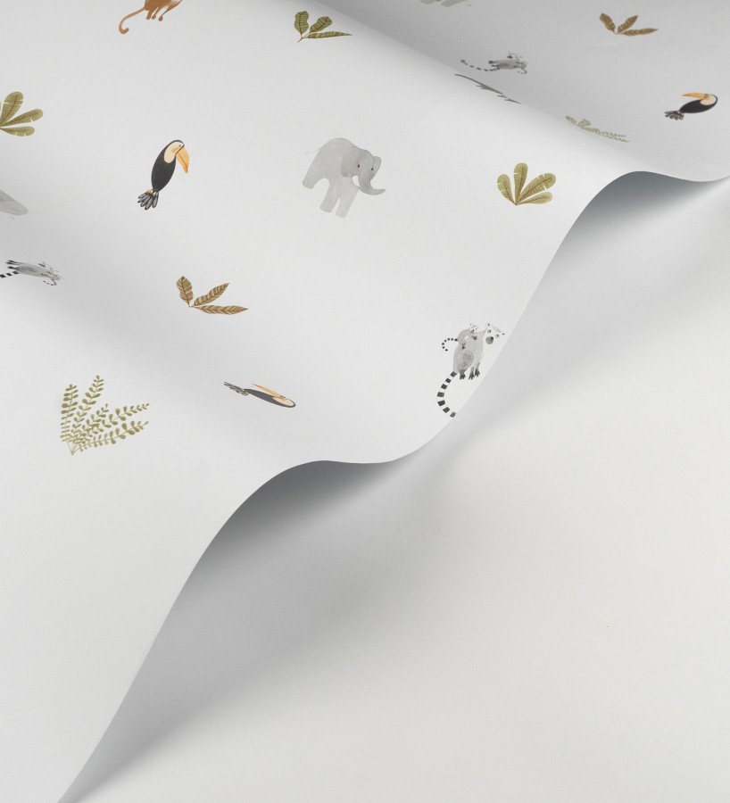 Papel pintado selva infantil con animales y plantas  Sahara Spirit 684459