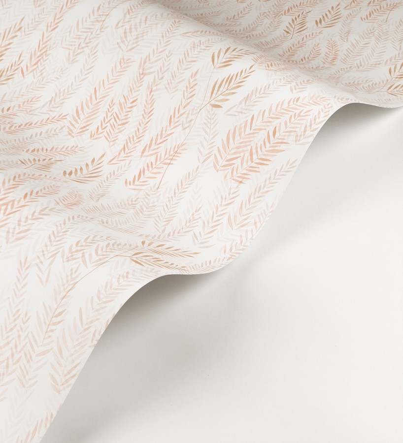 Papel pintado de hojas en tonos coral y beige  Lara Willow 684465