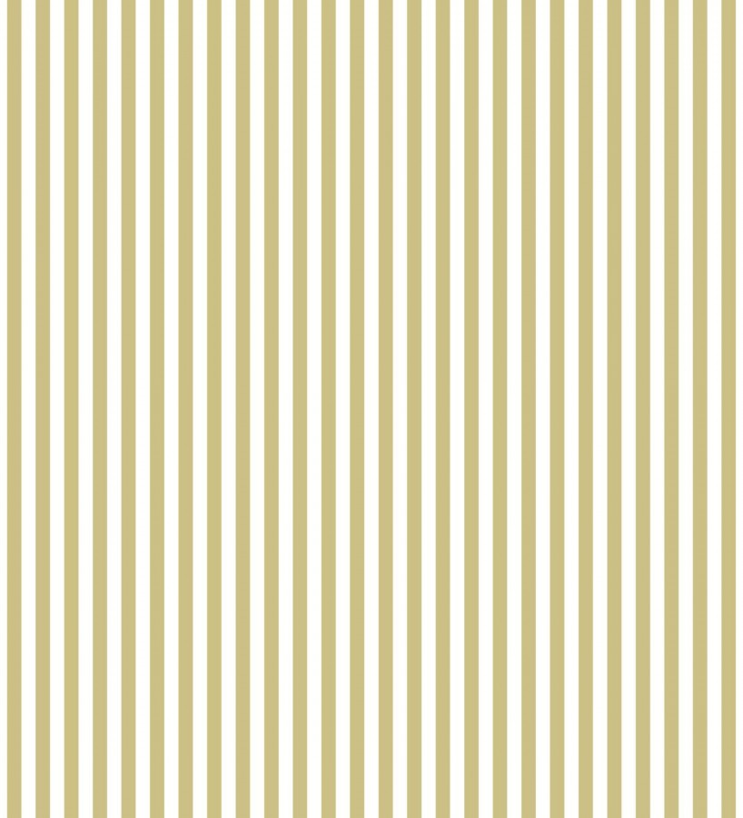 Papel pintado rayas finas infantiles tonos mostaza y blanco  Andy Stripes 684490