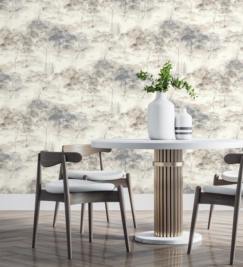 Papel pintado lienzo de árboles al óleo estilo impresionismo tradicional  Giverny Artistic 684497