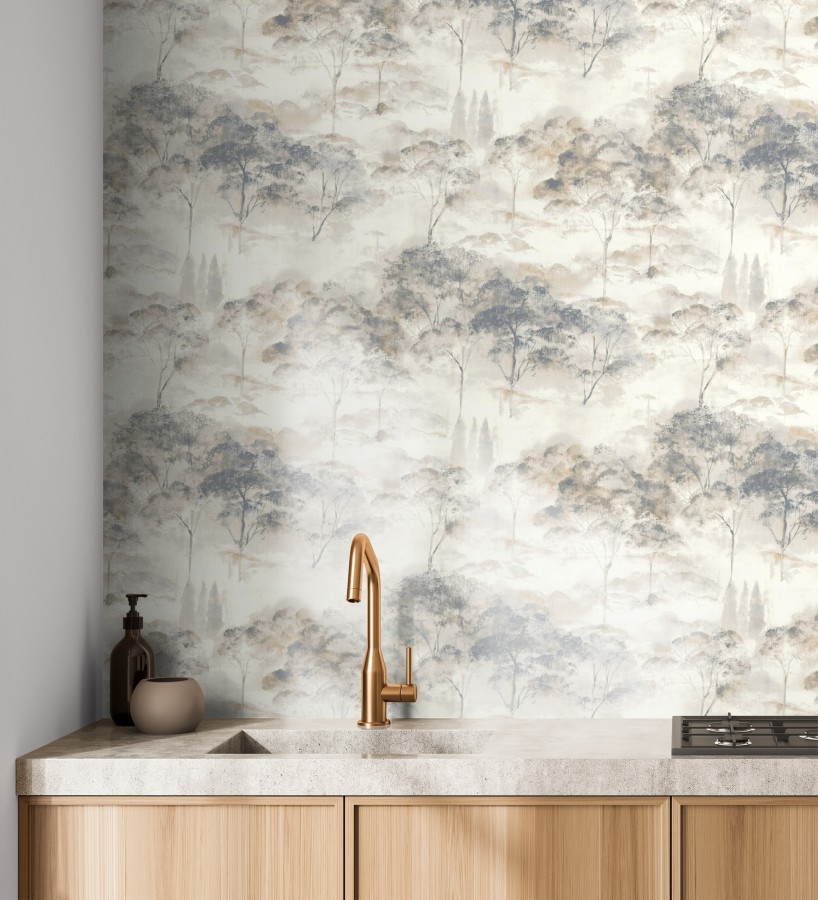 Papel pintado lienzo de árboles al óleo estilo impresionismo tradicional  Giverny Artistic 684497