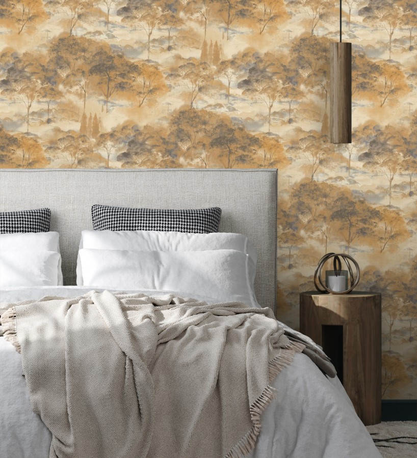 Papel pintado lienzo de árboles al óleo estilo impresionismo tradicional  Giverny Artistic 684498