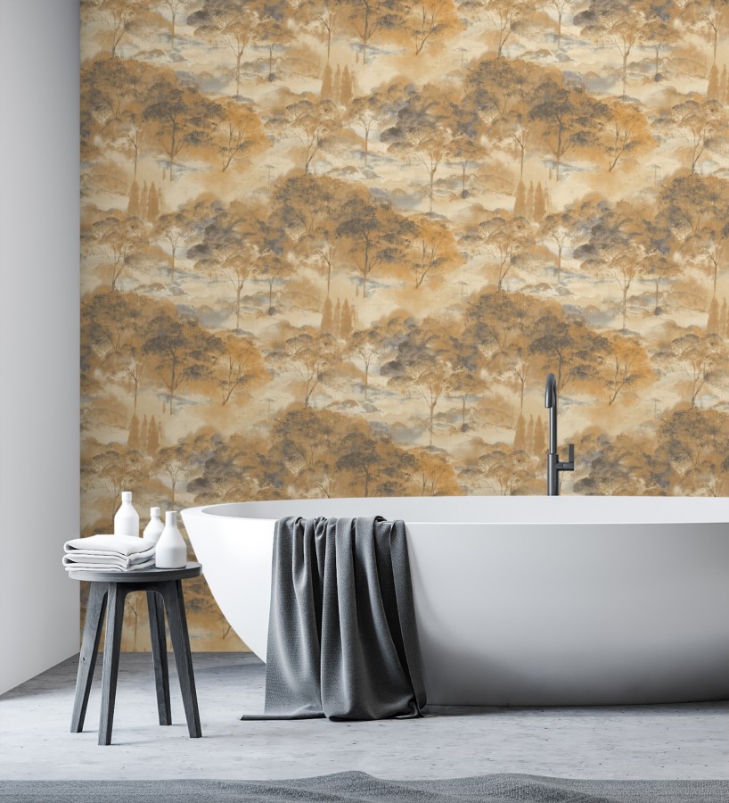 Papel pintado lienzo de árboles al óleo estilo impresionismo tradicional  Giverny Artistic 684498