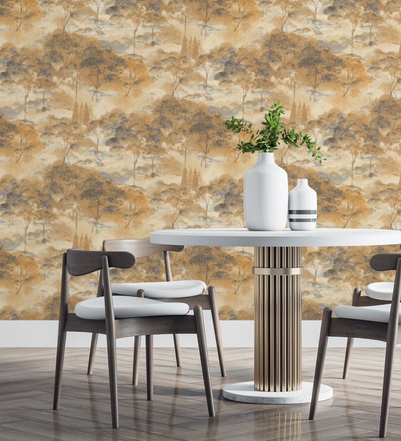 Papel pintado lienzo de árboles al óleo estilo impresionismo tradicional  Giverny Artistic 684498