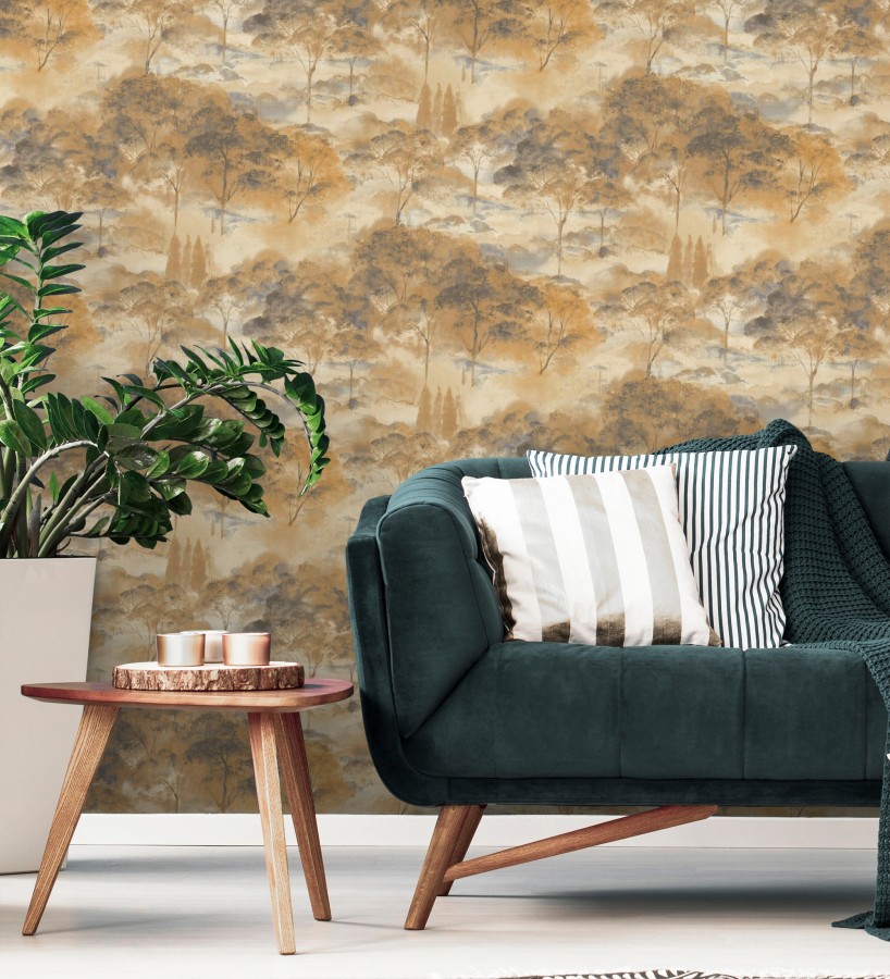 Papel pintado lienzo de árboles al óleo estilo impresionismo tradicional  Giverny Artistic 684498