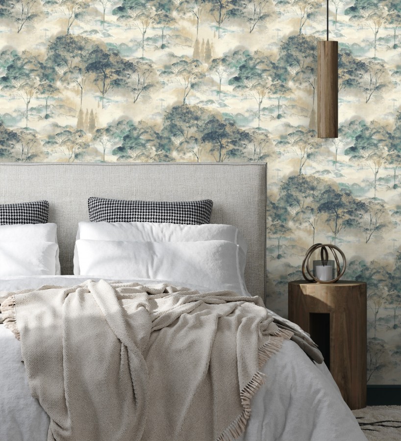 Papel pintado lienzo de árboles al óleo estilo impresionismo tradicional  Giverny Artistic 684499