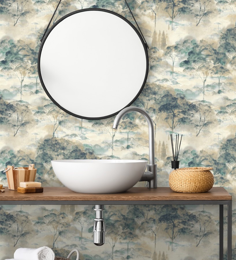 Papel pintado lienzo de árboles al óleo estilo impresionismo tradicional  Giverny Artistic 684499