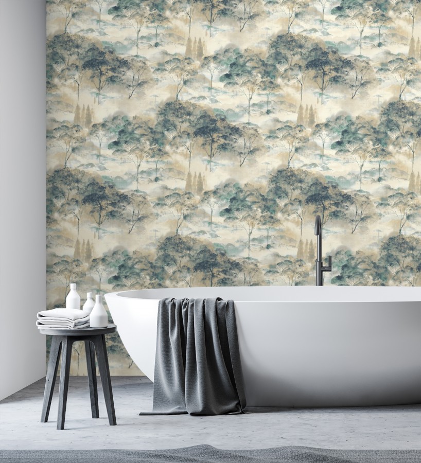 Papel pintado lienzo de árboles al óleo estilo impresionismo tradicional  Giverny Artistic 684499