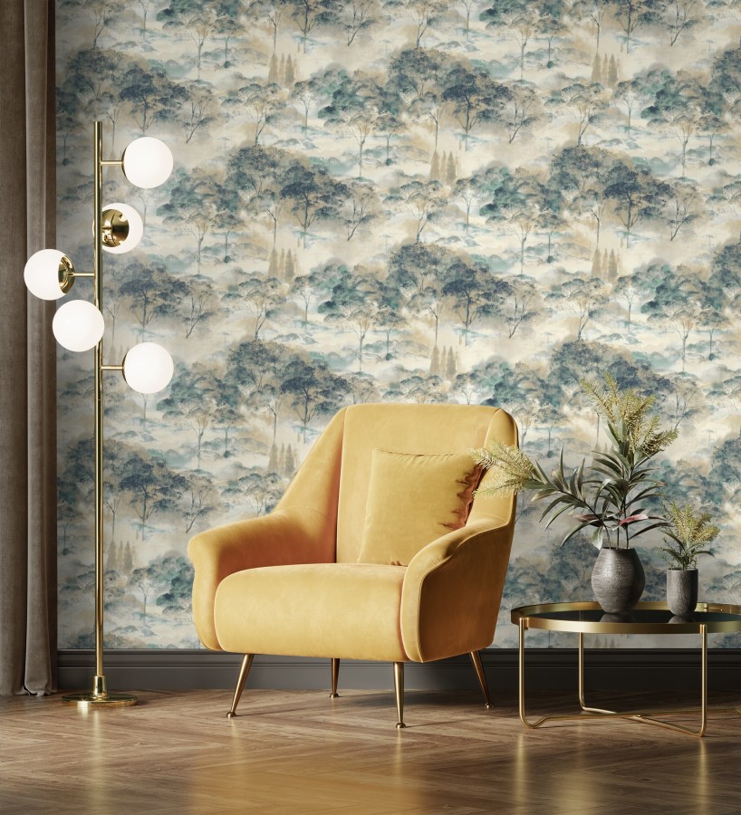 Papel pintado lienzo de árboles al óleo estilo impresionismo tradicional  Giverny Artistic 684499