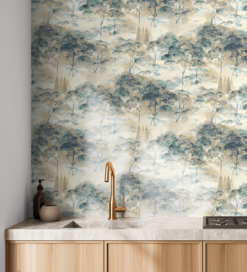 Papel pintado lienzo de árboles al óleo estilo impresionismo tradicional  Giverny Artistic 684499