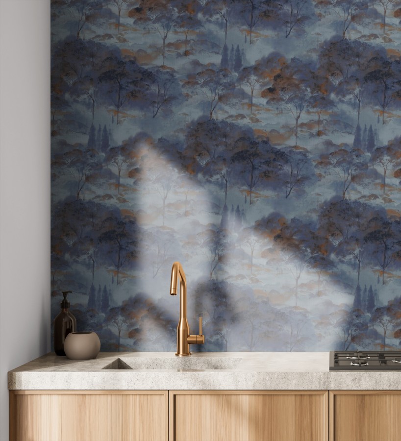 Papel pintado lienzo de árboles al óleo estilo impresionismo tradicional  Giverny Artistic 684500