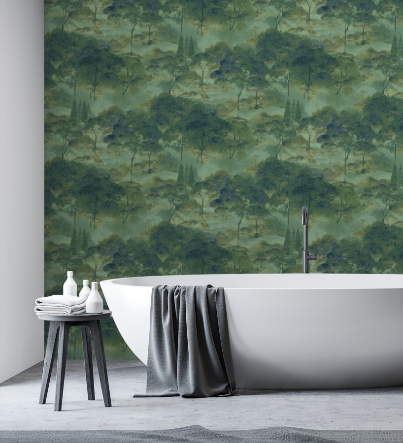 Papel pintado lienzo de árboles al óleo estilo impresionismo tradicional  Giverny Artistic 684501