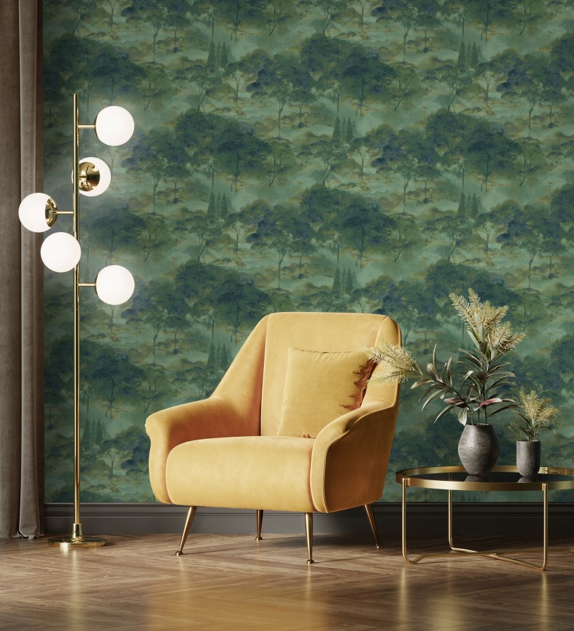 Papel pintado lienzo de árboles al óleo estilo impresionismo tradicional  Giverny Artistic 684501