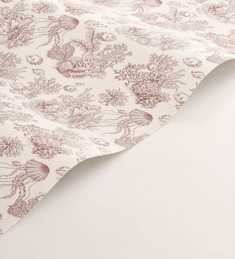 Papel pintado arrecife coralino dibujado sobre tejido de lienzo  Atlantis Abyss 684504