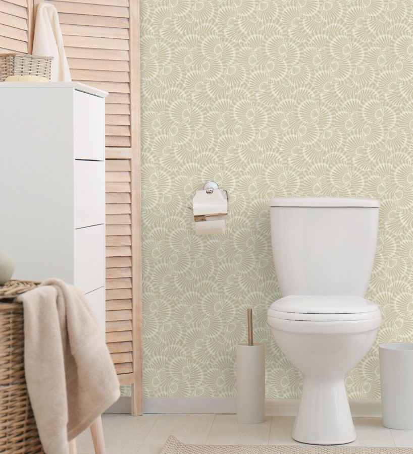 Papel pintado conchas marinas texturizadas en relieve textil  Salina Layered 684508