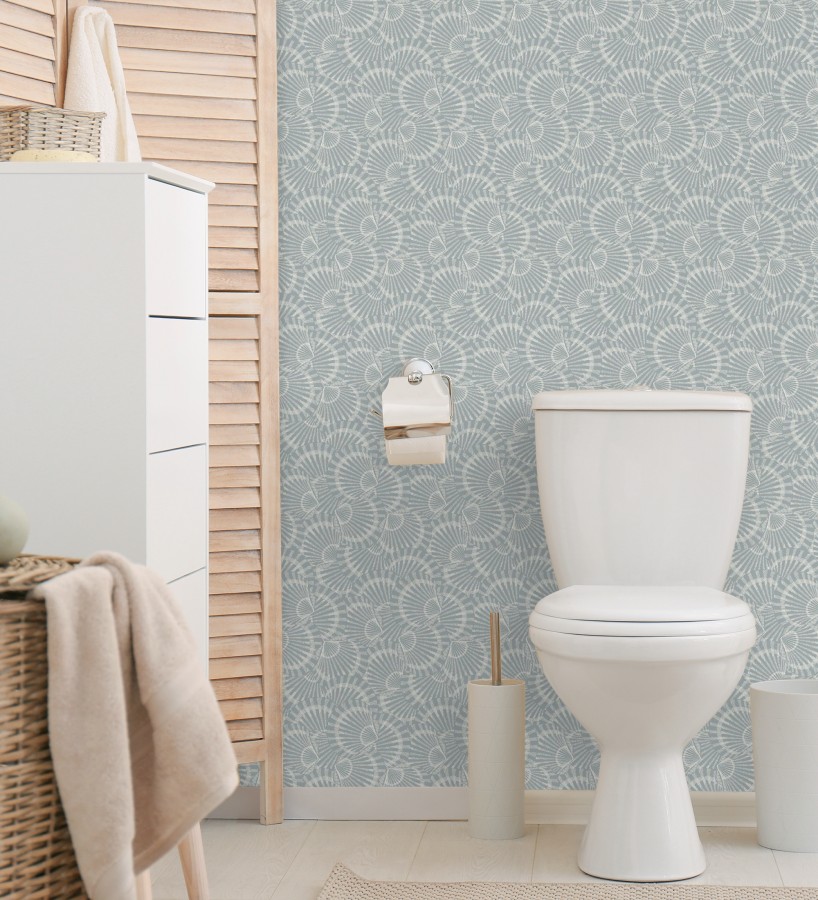 Papel pintado conchas marinas texturizadas en relieve textil  Salina Layered 684510