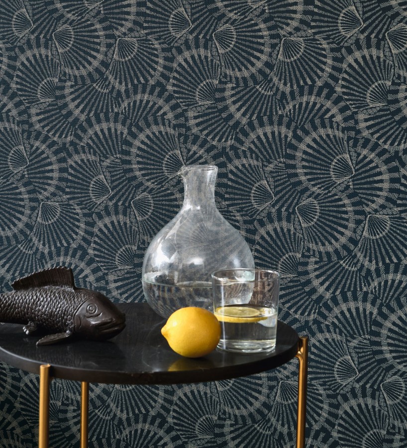 Papel pintado conchas marinas texturizadas en relieve textil  Salina Layered 684511