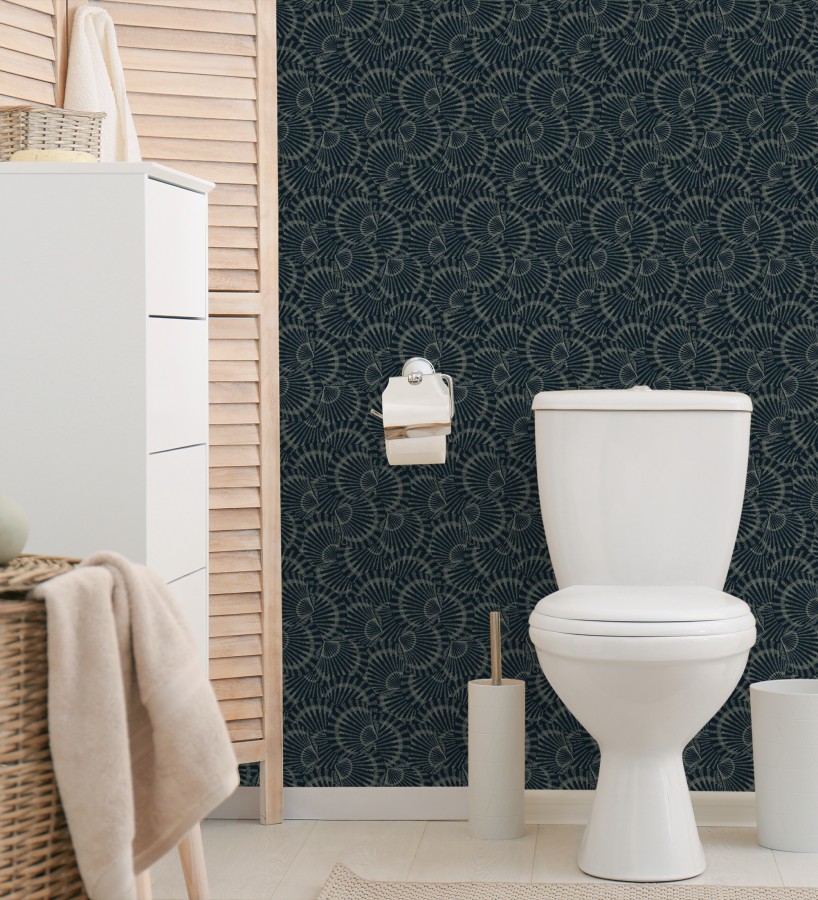 Papel pintado conchas marinas texturizadas en relieve textil  Salina Layered 684511