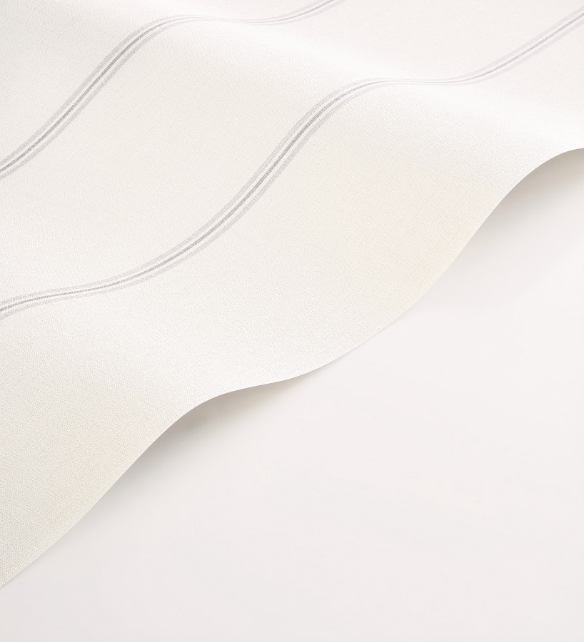 Papel pintado de rayas azul acero fondo tejido de lino  Colmar Lined 684516