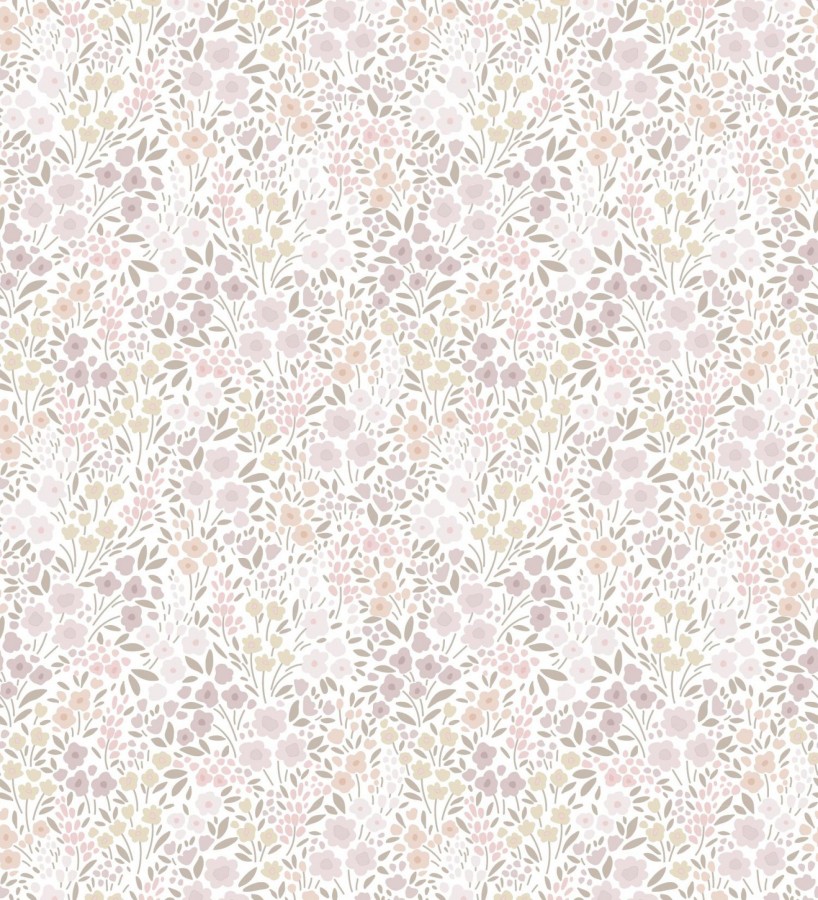 Papel pintado liberty floral mini tonos rosa empolvado  Alina Dainty 684536