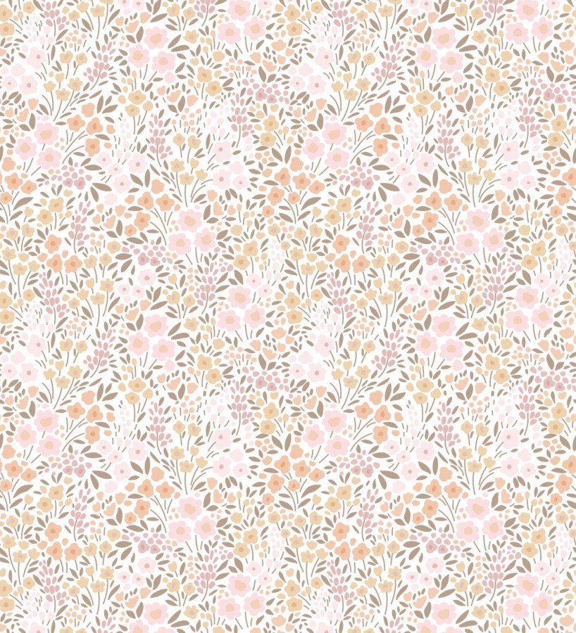 Papel pintado liberty floral mini tonos rosa y ocre  Alina Dainty 684538
