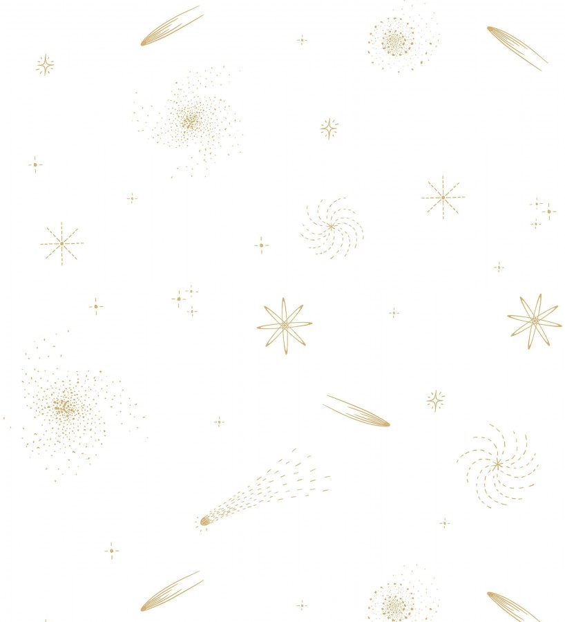Papel pintado estrellas y galaxias fondo blanco  Parisian Stellar 684553