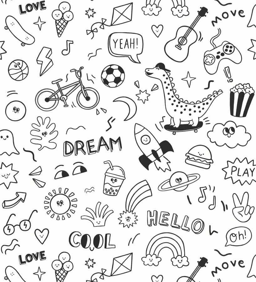 Papel pintado de emoticonos lifestyle infantil para niños  Denver Outdoor 684572