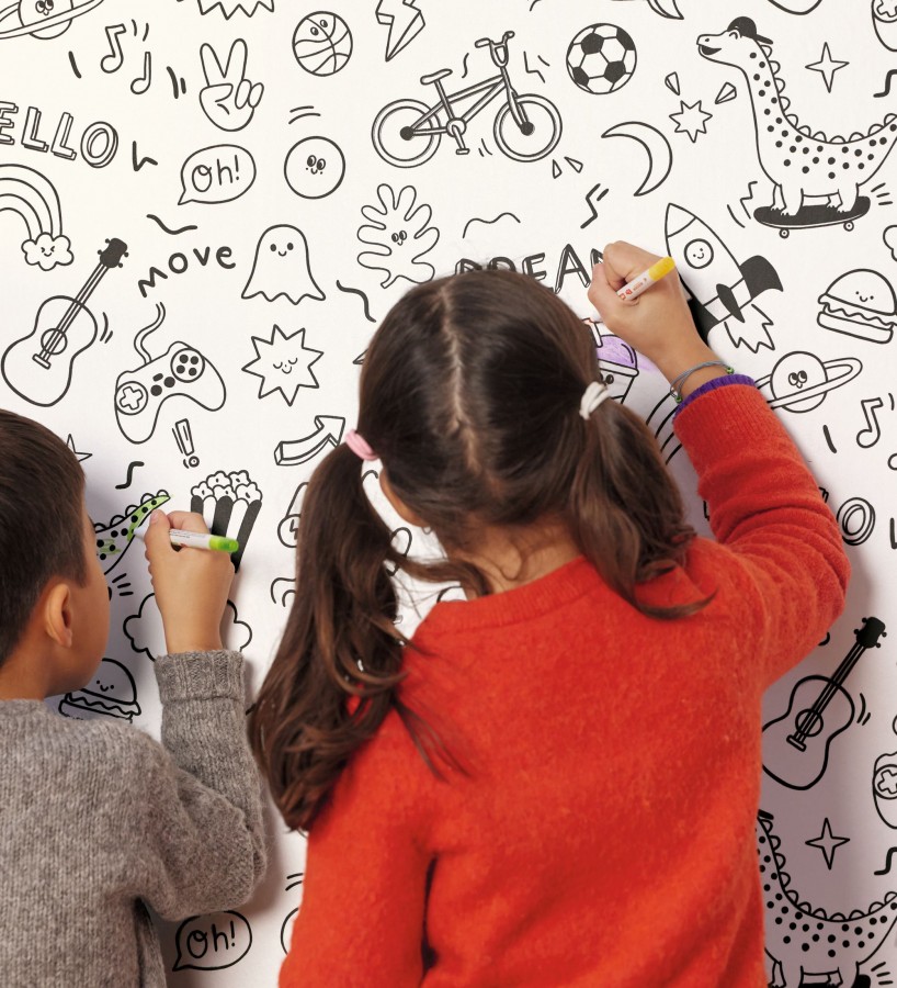 Papel pintado de emoticonos lifestyle infantil para niños  Denver Outdoor 684572