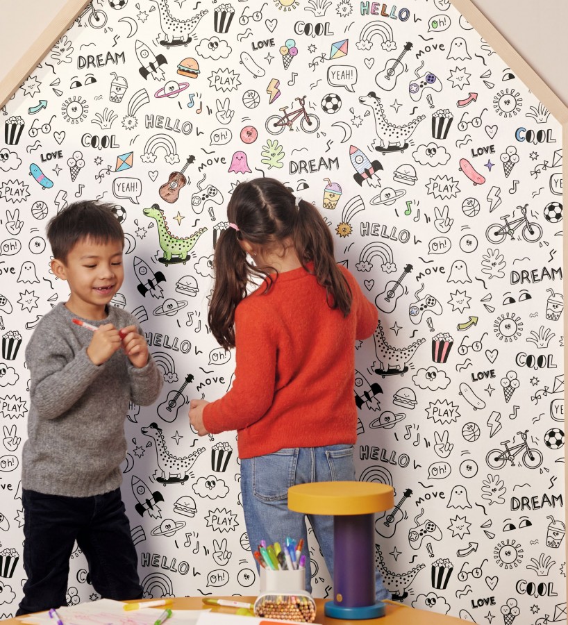 Papel pintado de emoticonos lifestyle infantil para niños  Denver Outdoor 684572