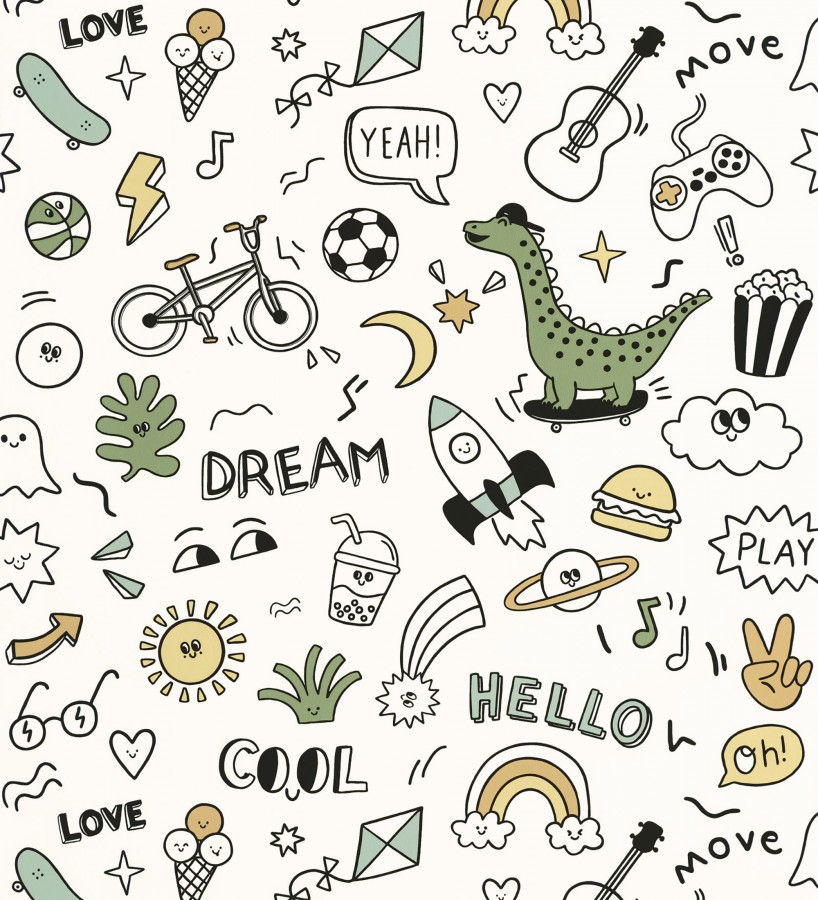 Papel pintado de emoticonos lifestyle infantil para niños  Denver Outdoor 684573