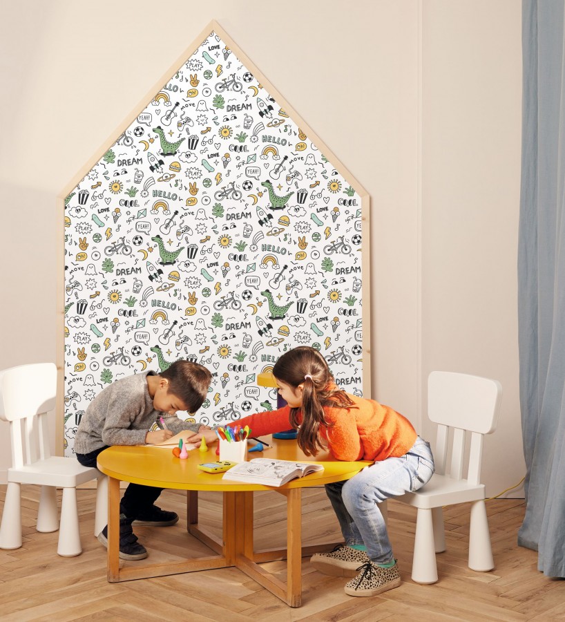 Papel pintado de emoticonos lifestyle infantil para niños  Denver Outdoor 684573