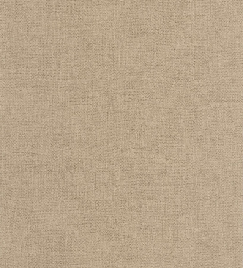 Papel pintado liso tejido de lino trama fina color taupe  Batty Plain 684591