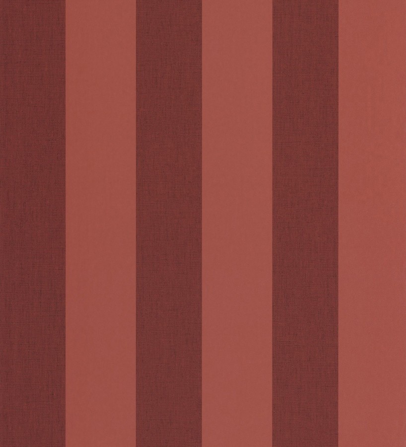 Papel pintado de rayas color burdeos y rojo imitando al tejido de lino  Garbo Stripes 684595