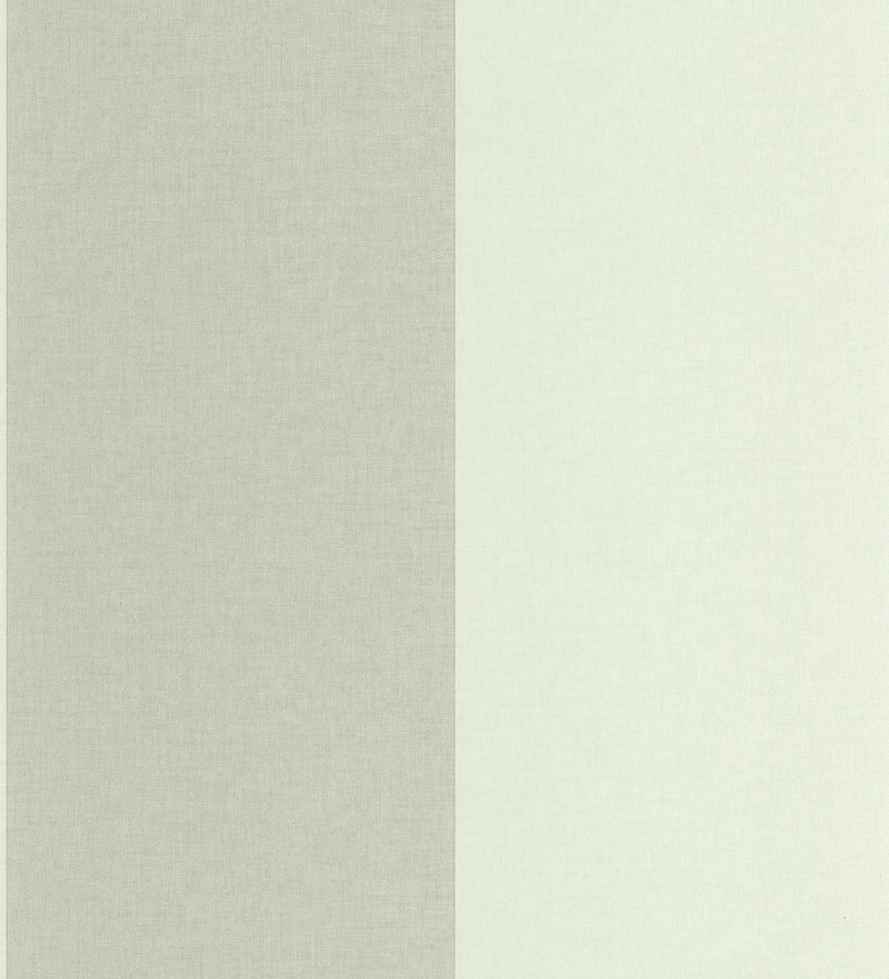 Papel pintado de rayas anchas con textura textil en tonos gris verdoso  Limerick Lofted 684599