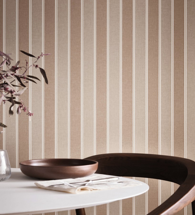 Papel pintado rayas elegantes en tonos marrones  Windsor Supreme 684602
