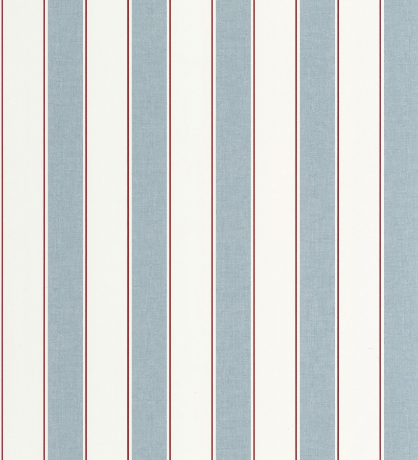 Papel pintado rayas elegantes en tono azul y rojo fondo blanco  Windsor Supreme 684603