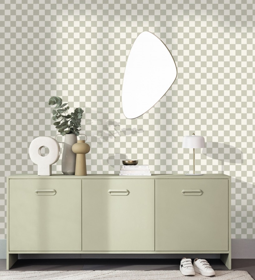 Papel pintado cuadros verde ocre retro chic  Niger Squared 684609