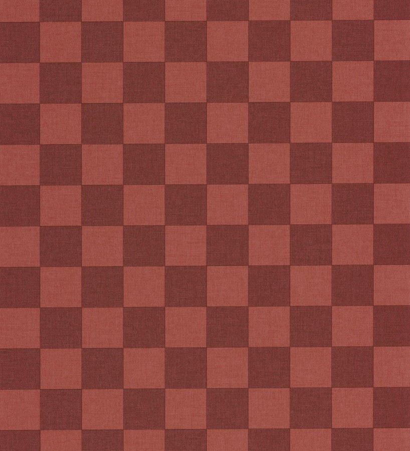 Papel pintado cuadros vichy rojo retro chic  Niger Squared 684610