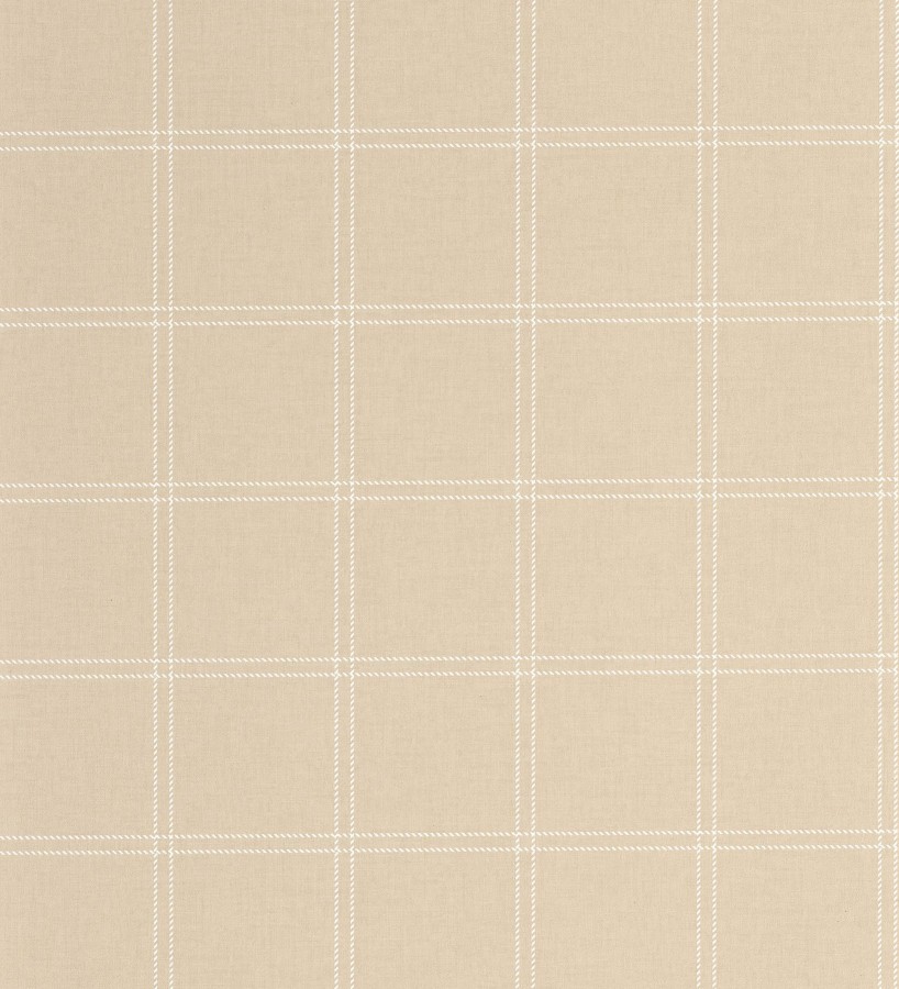 Papel pintado cuadros beige textura lino sutil  Wellington Grid 684612