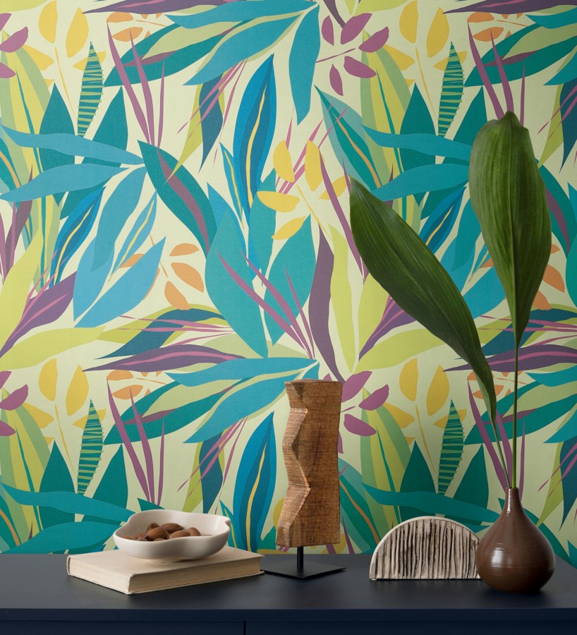 Papel pintado selva tropical abstracta  Djuna Sartoria 684618