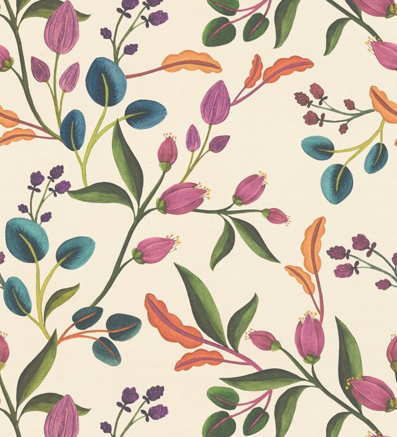 Papel pintado botánico vintage texturizado  Giverny Verdant 684621